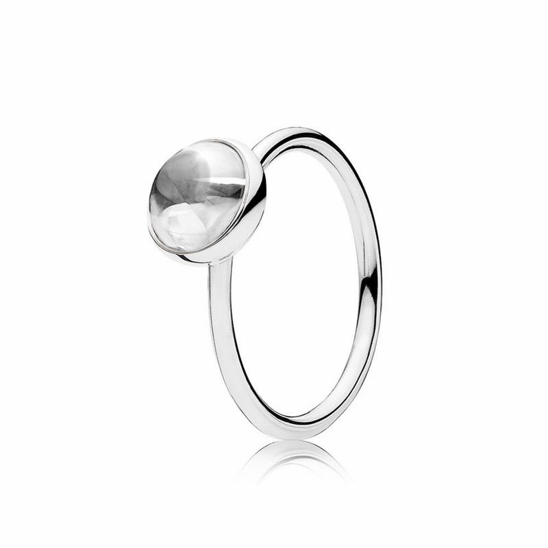 Pandora Poetic Droplet Statement Ring Ireland - Sterling Silver/Cubic Zirconia - 239047OBY